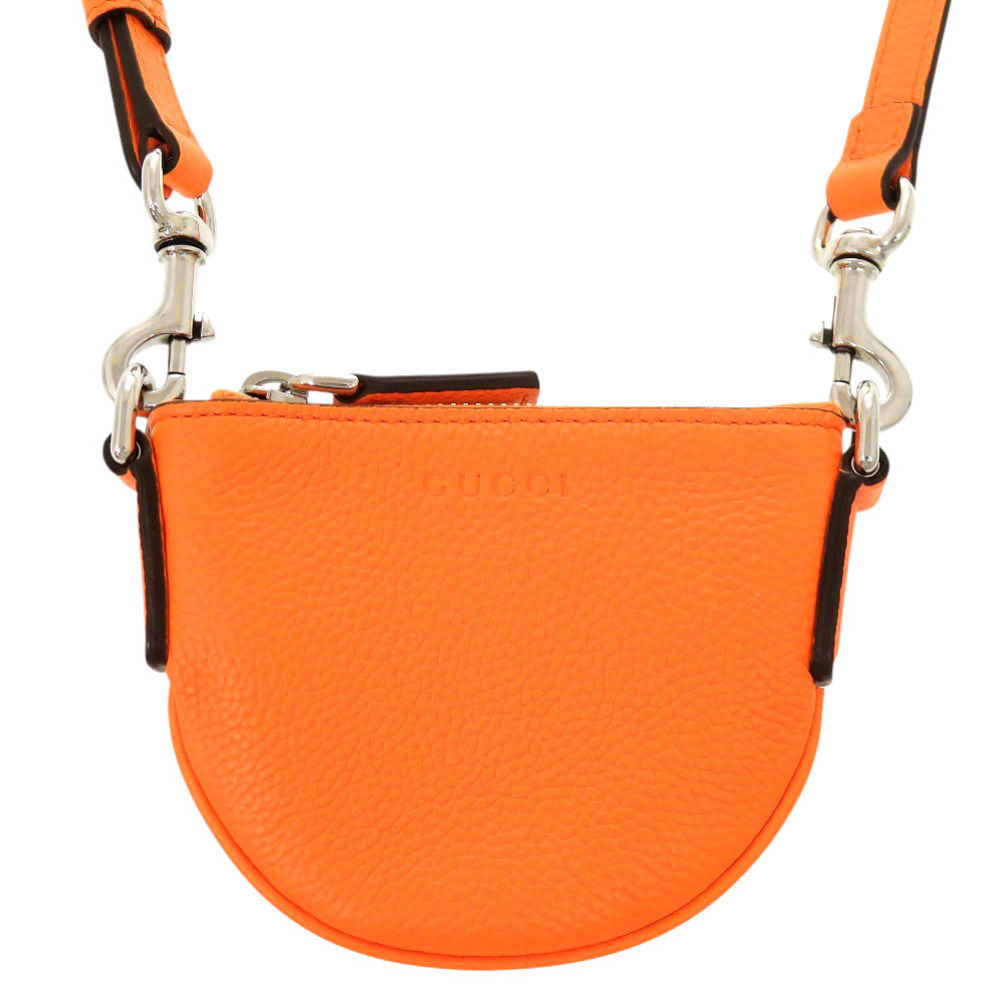 Gucci leather orange shoulder bag